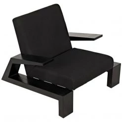 Noir Furniture Nero Chair, Charcoal Black Chairs