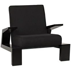 Noir Furniture Nero Chair, Charcoal Black Chairs