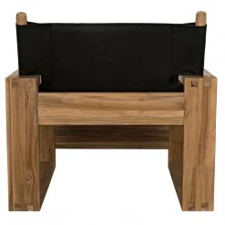 Chairs Noir Furniture Agamemnon Chair, Teak And Leather