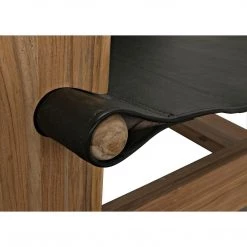 Chairs Noir Furniture Agamemnon Chair, Teak And Leather