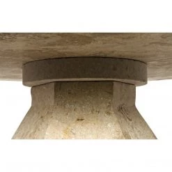 Noir Furniture Polyhedron Side Table, White Marble