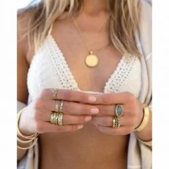 Anna Beck Jewelry Anna Beck Hammered Cigar Ring - Silver