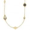 Anna Beck Jewelry Anna Beck Grey Sapphire And Pyrite Multi Disc Necklace