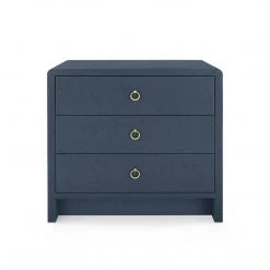 Bungalow 5 - Bryant 3-drawer Side Table, Navy Blue