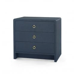 Bungalow 5 - Bryant 3-drawer Side Table, Navy Blue