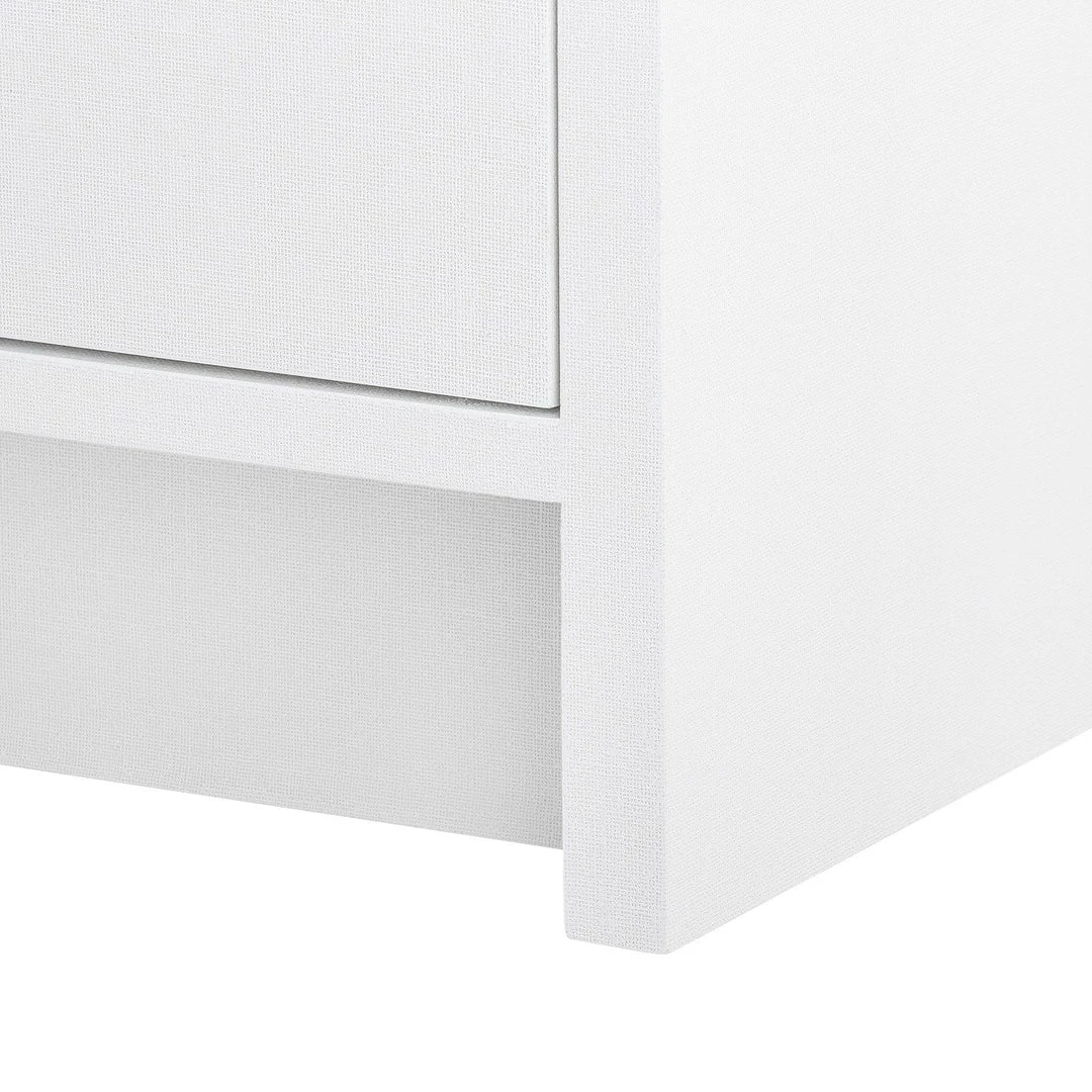Bungalow 5 - Bryant 3-drawer Side Table, White Linen Accent Tables