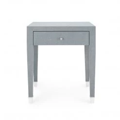 Bungalow 5 - Claudette 1-drawer Side Table, Gray And Nickel