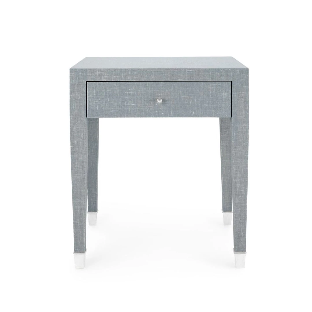 Bungalow 5 - Claudette 1-drawer Side Table, Gray And Nickel