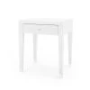 Bungalow 5 - Claudette 1-drawer Side Table, White And Nickel