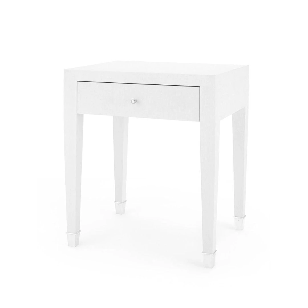 Bungalow 5 - Claudette 1-drawer Side Table, White And Nickel