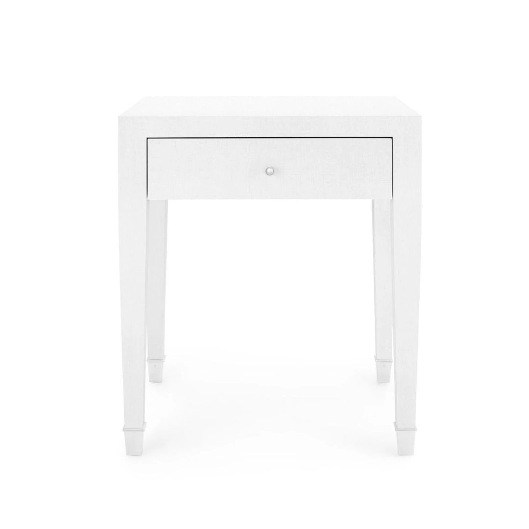 Bungalow 5 - Claudette 1-drawer Side Table, White And Nickel