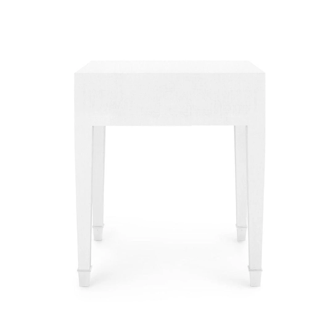Bungalow 5 - Claudette 1-drawer Side Table, White And Nickel