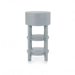 Bungalow 5 - Claudette 1-drawer Round Side Table, Gray And Nickel