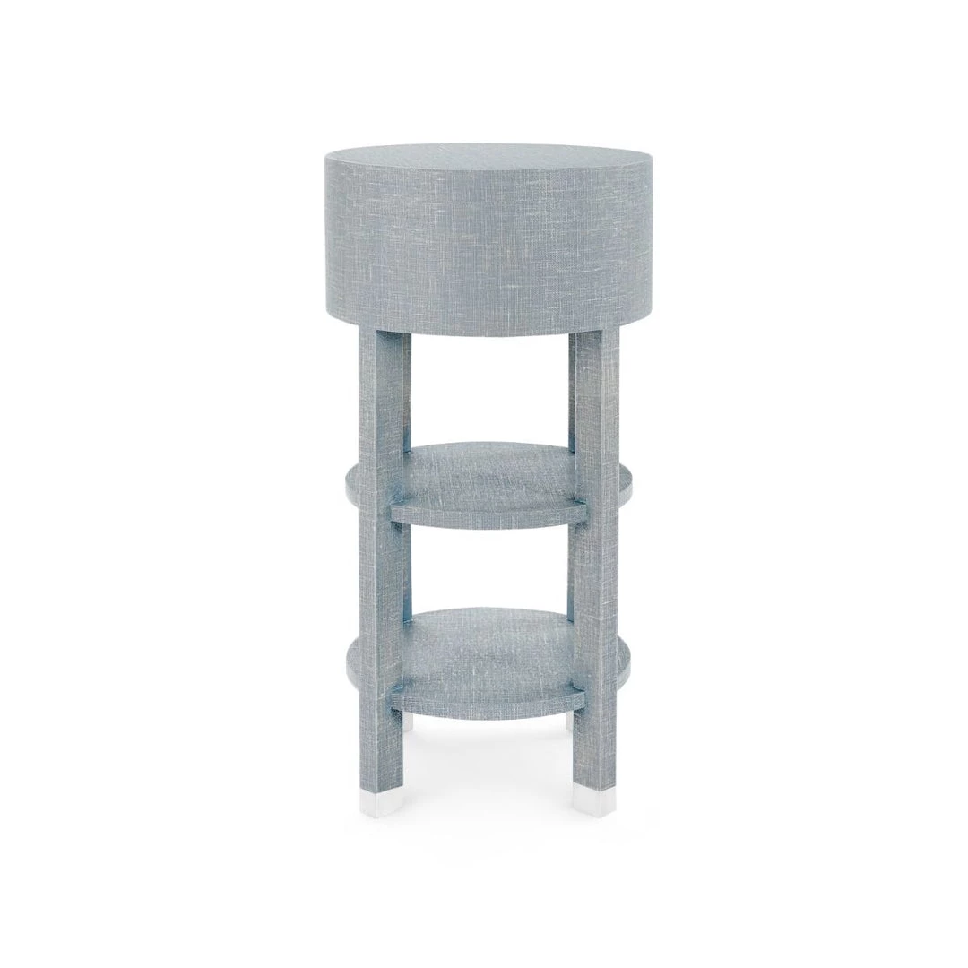 Bungalow 5 - Claudette 1-drawer Round Side Table, Gray And Nickel
