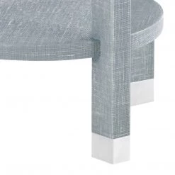Bungalow 5 - Claudette 1-drawer Round Side Table, Gray And Nickel