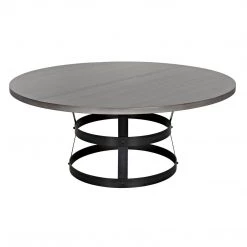 CFC Furniture Basket Dining Table (72"), Oak With Steel Base Dining Tables