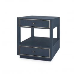 Bungalow 5 - Carmen 2-Drawer Side Table - Navy Blue