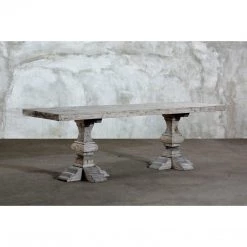 Organic Restoration Reclaimed Elm Console - Pedestal Legs