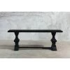 Organic Restoration Reclaimed Elm Console - Rail Legs W/ Center Beam