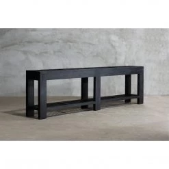 Organic Restoration Reclaimed Elm Slatted Console