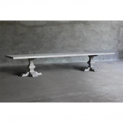 Organic Restoration Reclaimed Elm Dining Table 137" - Pedestal Legs