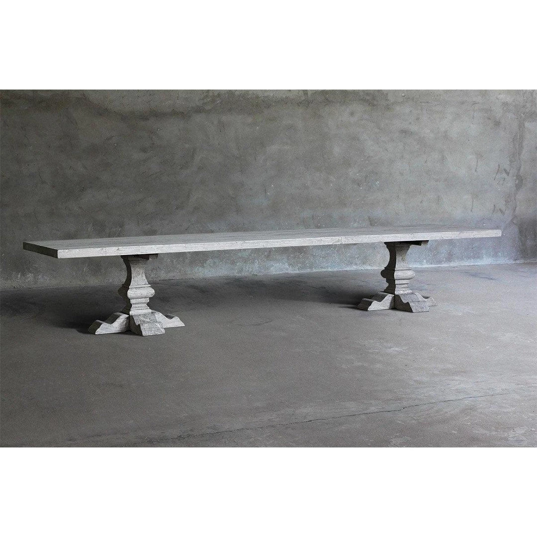 Organic Restoration Reclaimed Elm Dining Table 137" - Pedestal Legs