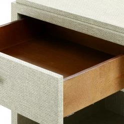 Bungalow 5 - Fedor 2-Drawer Side Table, Moss Gray Tweed