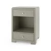 Bungalow 5 - Fedor 2-Drawer Side Table, Moss Gray Tweed