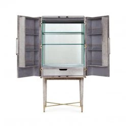 Bungalow 5 - Florian Tall Bar Cabinet, Gray