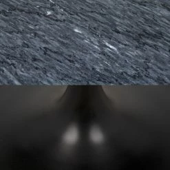 Dining Tables Noir Furniture Laredo Bar Table 36", Black Metal With Black Stone Top