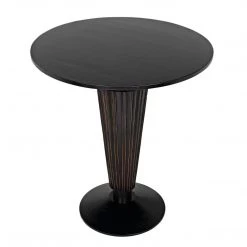 Noir Furniture Dining Tables Noir Gibraltar Bar Table, Hand Rubbed Black With Light Brown Trim