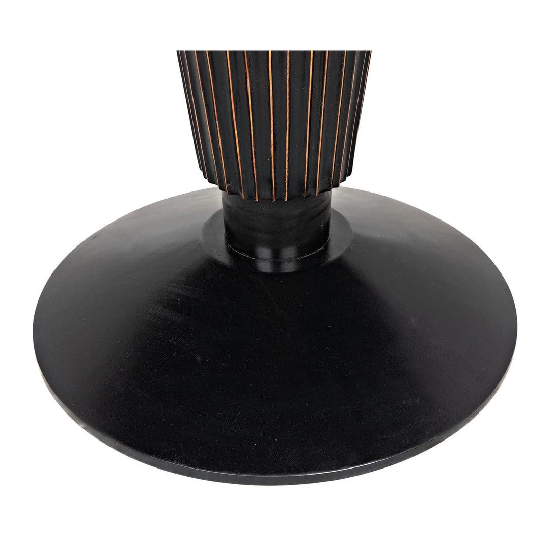 Noir Furniture Dining Tables Noir Gibraltar Bar Table, Hand Rubbed Black With Light Brown Trim