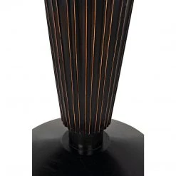 Noir Furniture Dining Tables Noir Gibraltar Bar Table, Hand Rubbed Black With Light Brown Trim