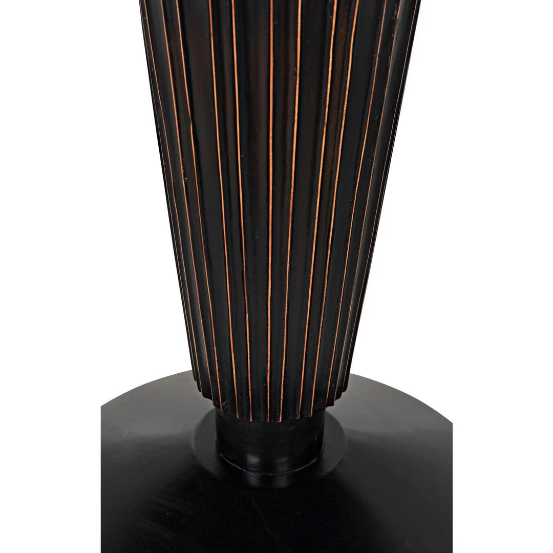 Noir Furniture Dining Tables Noir Gibraltar Bar Table, Hand Rubbed Black With Light Brown Trim