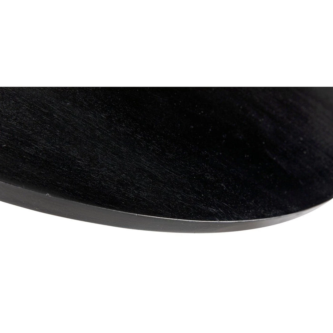 Noir Furniture Dining Tables Noir Gibraltar Bar Table, Hand Rubbed Black With Light Brown Trim