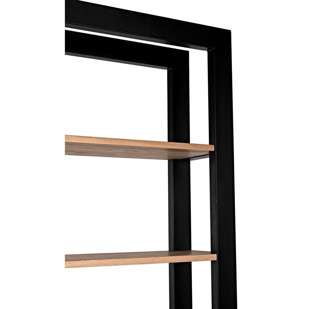 Noir Furniture Winston Bookcase, Black Metal