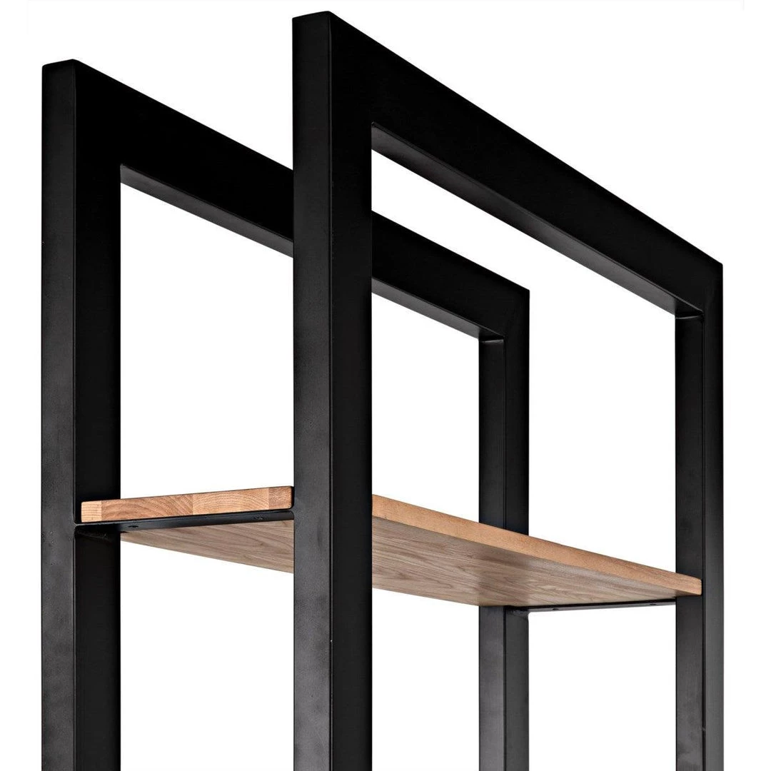 Noir Furniture Winston Bookcase, Black Metal