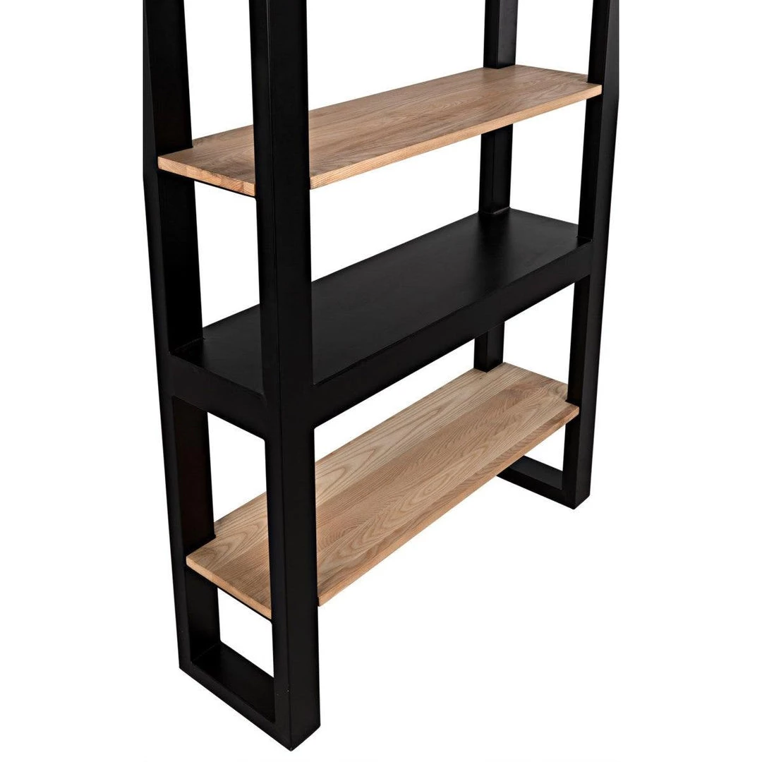 Noir Furniture Winston Bookcase, Black Metal