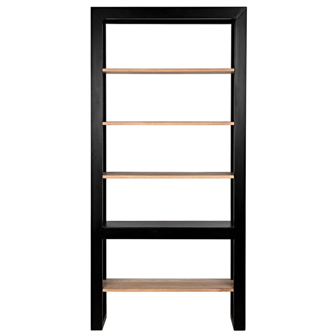 Noir Furniture Winston Bookcase, Black Metal