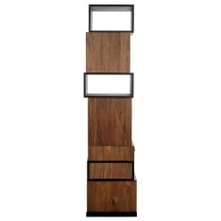 Noir Furniture Baron Bookcase, Dark Walnut Bookcases