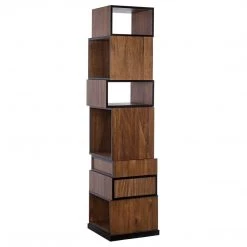 Noir Furniture Baron Bookcase, Dark Walnut Bookcases