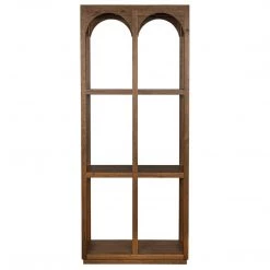 Noir Furniture Arco Shelf, Dark Walnut