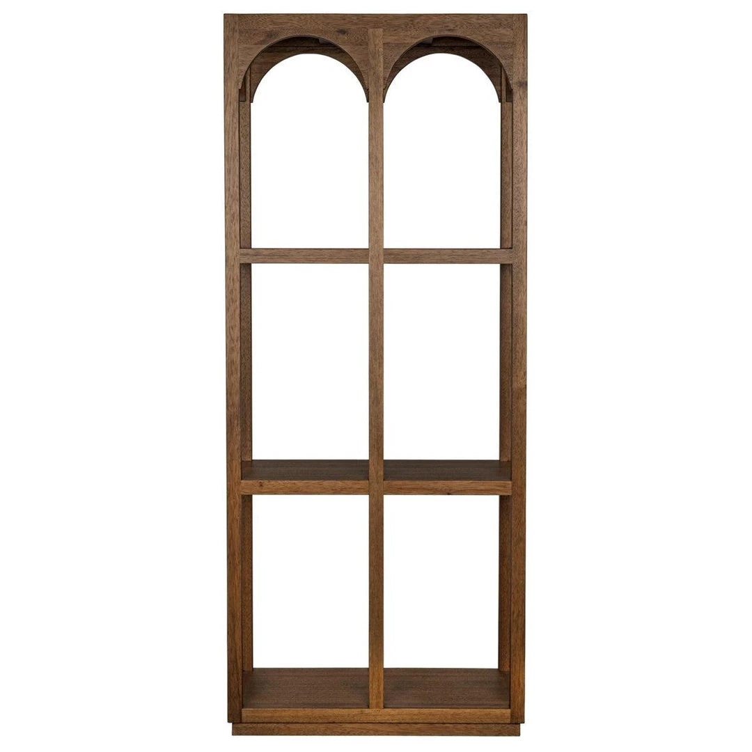 Noir Furniture Arco Shelf, Dark Walnut