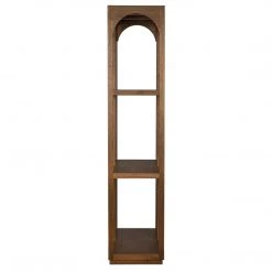 Noir Furniture Arco Shelf, Dark Walnut