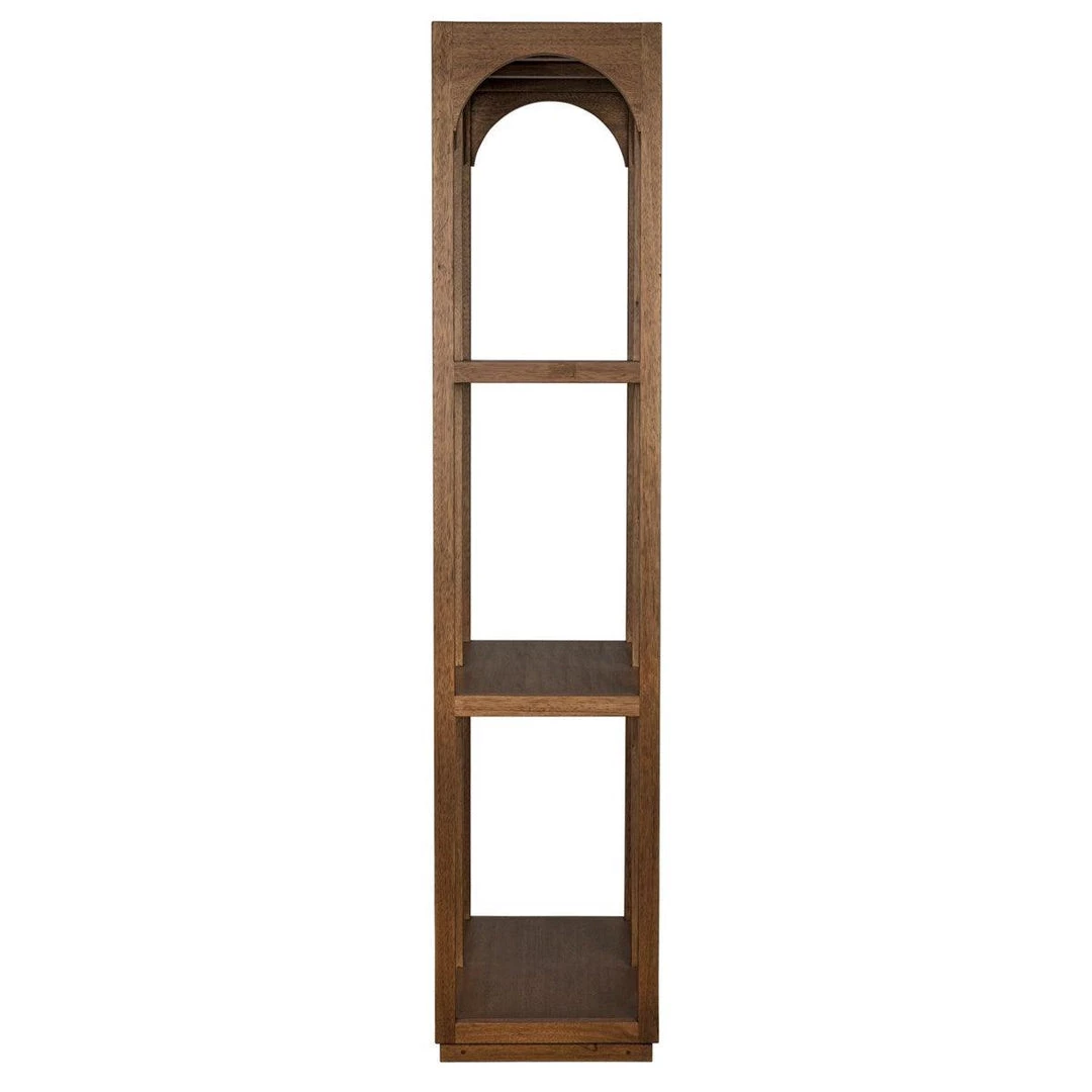 Noir Furniture Arco Shelf, Dark Walnut