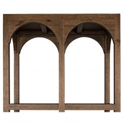 Noir Furniture Arco Shelf, Dark Walnut