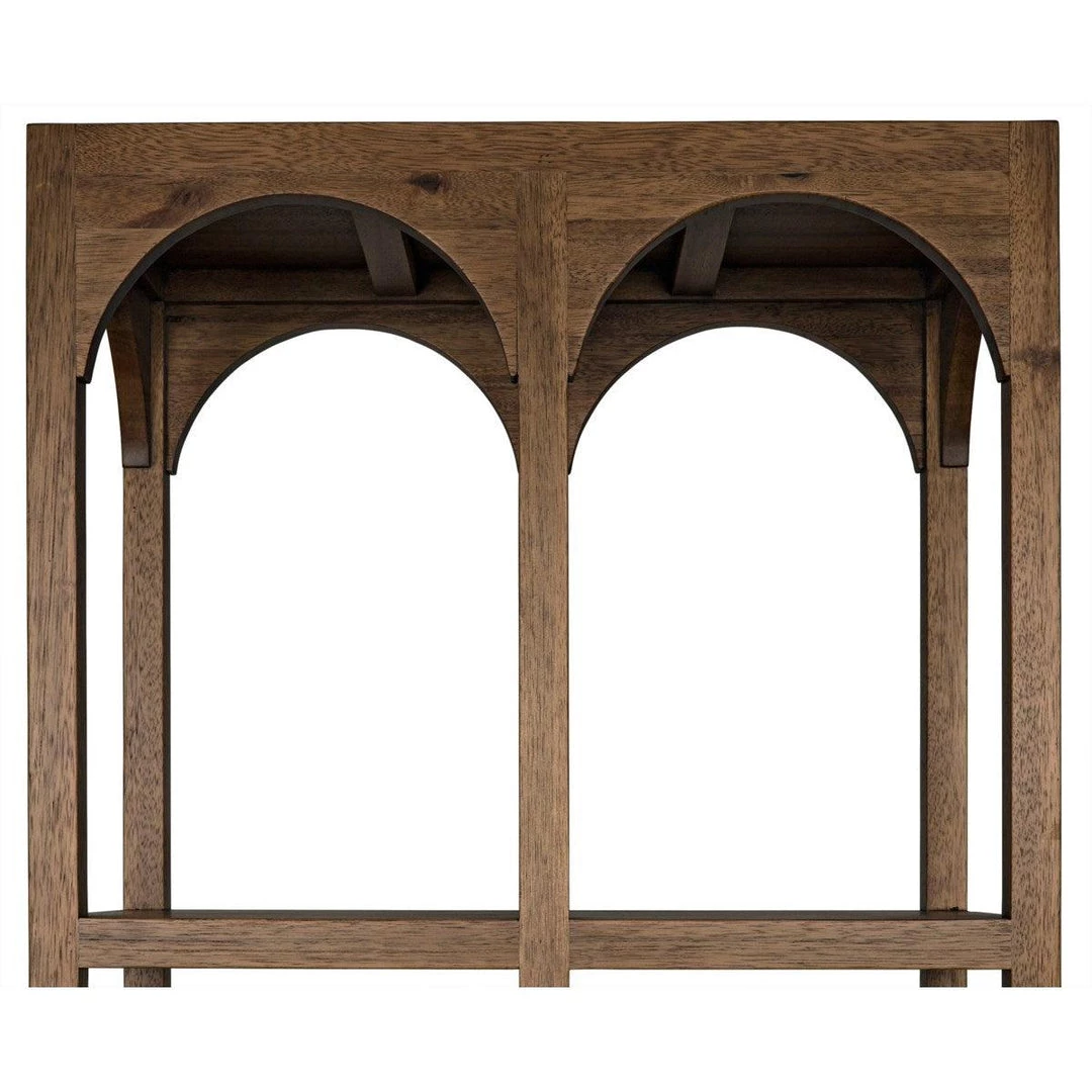 Noir Furniture Arco Shelf, Dark Walnut