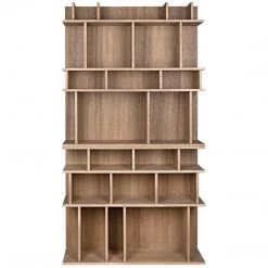 Bookcases Noir Furniture Rashi Bookcase, Washed Walnut