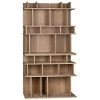 Bookcases Noir Furniture Rashi Bookcase, Washed Walnut
