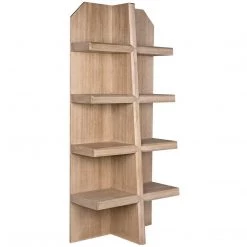 Noir Furniture Pearce Bookcase, Washed Walnut